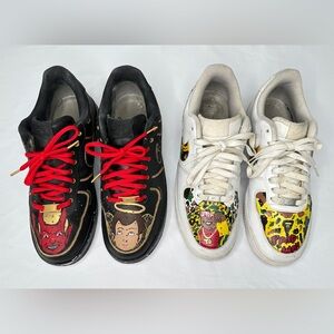 Lot of 2 - Nike Air Force 1 Low '07 Custom Mens 315122-111 Size 9